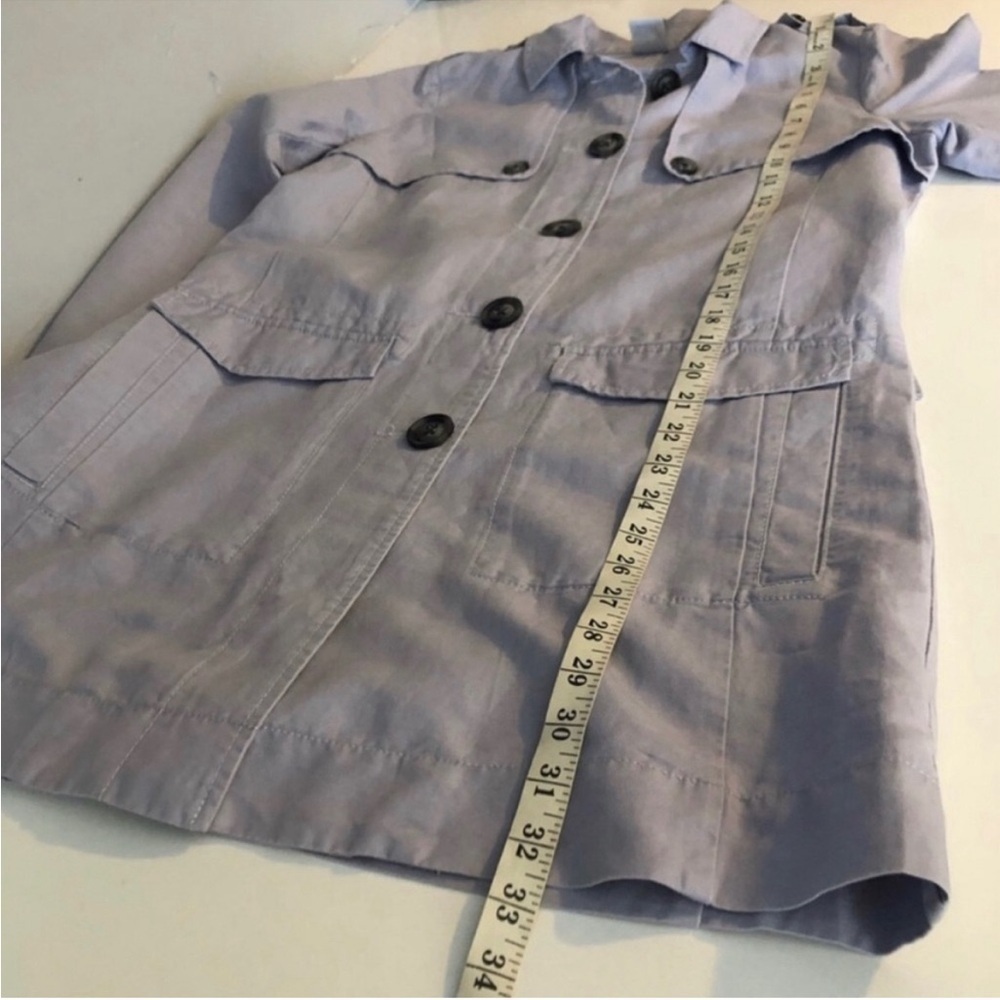 CAbi Blue/Gray Tanner Trench Coat Sz.M - Picture 7 of 16